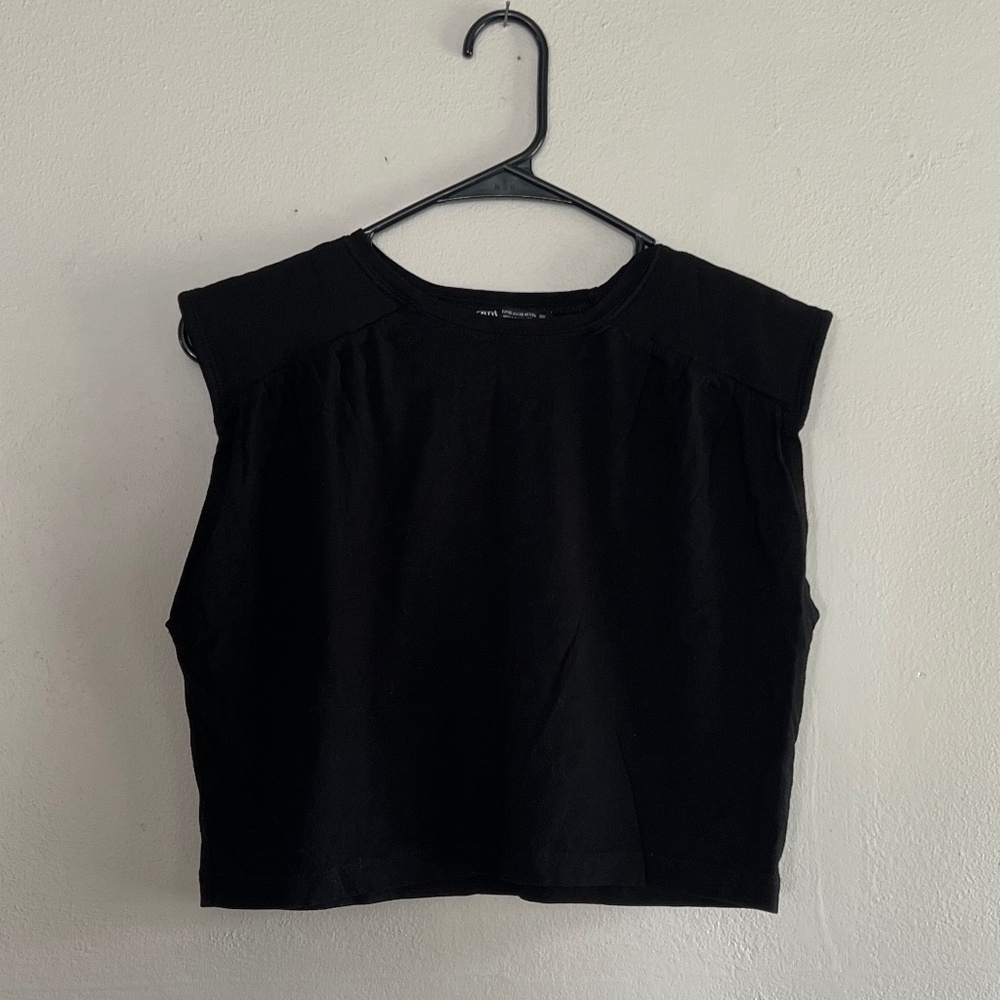 Zara padded shoulder, cropped top size xsmall